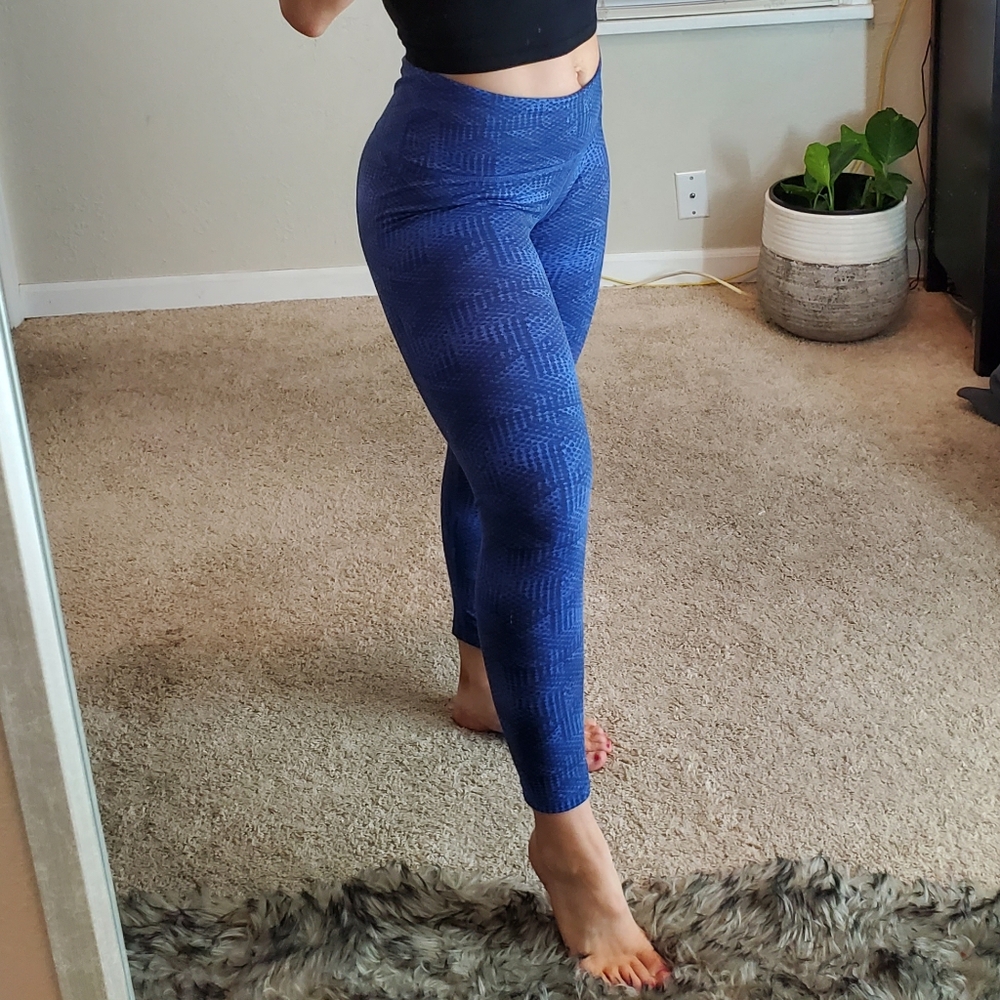 Tuff athletics blue large leggings gym workout